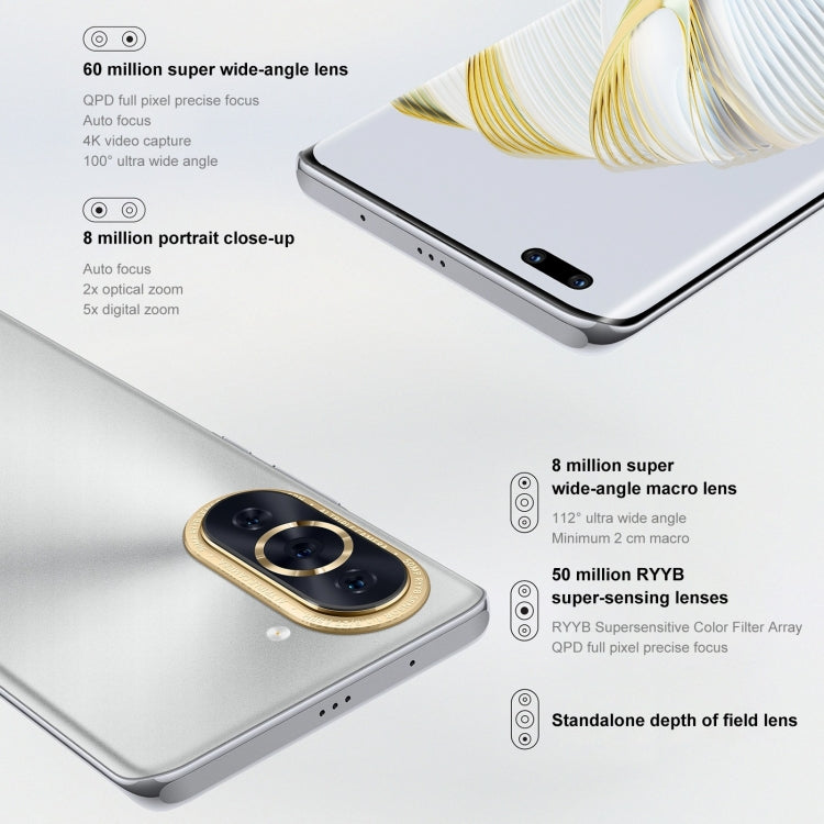 Triple Back Cameras + Dual Front Cameras, In-screen Fingerprint Identification, 6.78 inch HarmonyOS 2 Qualcomm Snapdragon 778G 4G Octa Core up to 2.42GHz, Network: 4G, OTG, NFC, Not Support Google Play, nova 10 Pro 4G 256GB Triple Back Cameras + Dual Front Cameras, In-screen Fingerprint Identification, 6.78 inch HarmonyOS 2 Qualcomm Snapdragon 778G 4G Octa Core up to 2.42GHz, Network: 4G, OTG, NFC, Not Support Google Play, nova 10 Pro 4G 256GB